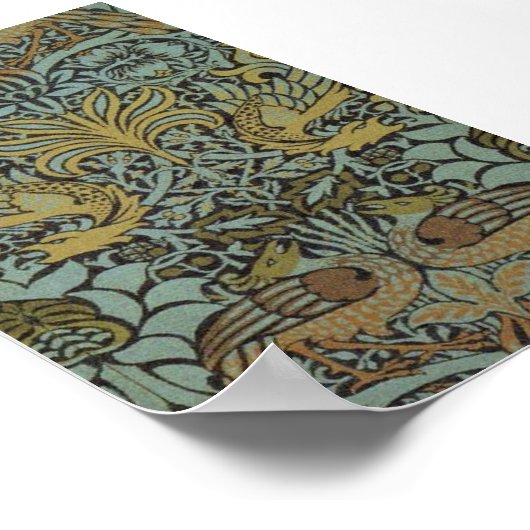 Poster William Morris, Peacock et Dragon Print (Coin)