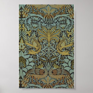 Poster William Morris, Peacock et Dragon Print