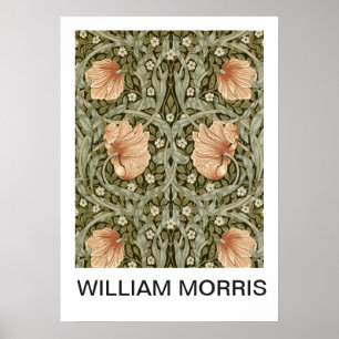 Poster - William Morris Perzik Bloemprint