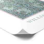Poster William Morris - Pimpernel : Floral bleu et vert (Coin)