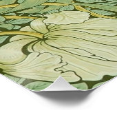 Poster William Morris Pimpernel Fond d'écran bleu Floral (Coin)