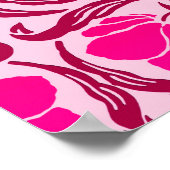 Poster William Morris Pimpernel, Fuchsia & Pink clair (Coin)