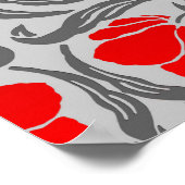 Poster William Morris Pimpernel, Silver Grey et Red (Coin)