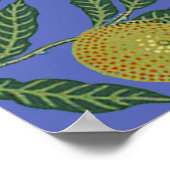 Poster William Morris Pomegranate Bleu papier peint color (Coin)