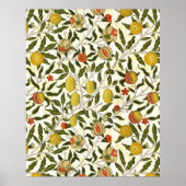 Poster William Morris Pomegranate Lemons Motif Vintage (Devant)
