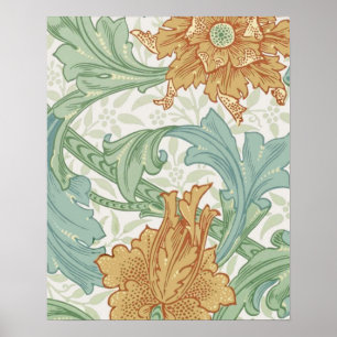 Poster William Morris Single Stem Floral Pattern