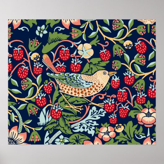 Poster William Morris Strawberry Thief (Devant)