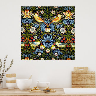 Poster William Morris - Strawberry Thief Classic