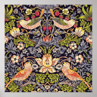 William Morris Strawberry Thief Floral Art nouveau
