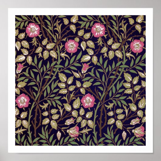 Poster William Morris Sweet Briar Art Nouveau Floral (Devant)