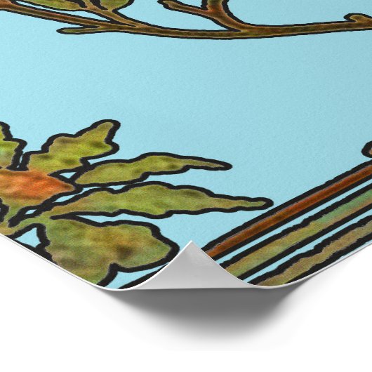 Poster William Morris Tree Frieze Fond d'écran floral (Coin)