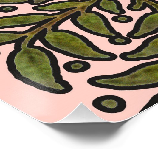 Poster William Morris Tree Frieze Fond d'écran floral (Coin)