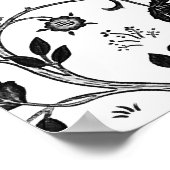 Poster William Morris Tree of Life Pattern, Black & White (Coin)