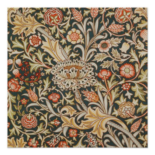 Poster William Morris Trent Garden Flower Classic Botanic (Devant)