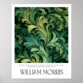 Poster William Morris Vintage Green Feuilles Botanique (Devant)
