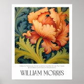 Poster William Morris Vintage Orange Fleur (Devant)