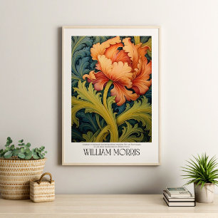 Poster William Morris Vintage Orange Fleur