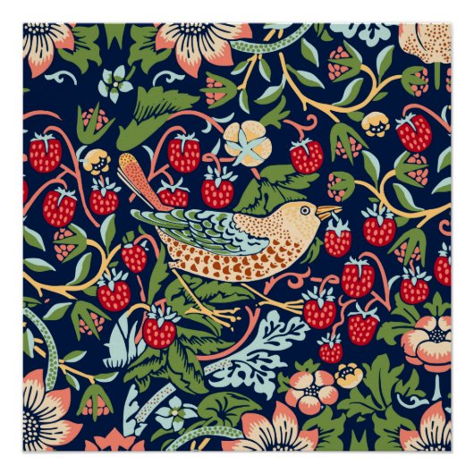 Poster William Morris Voleur de Fraises (Devant)