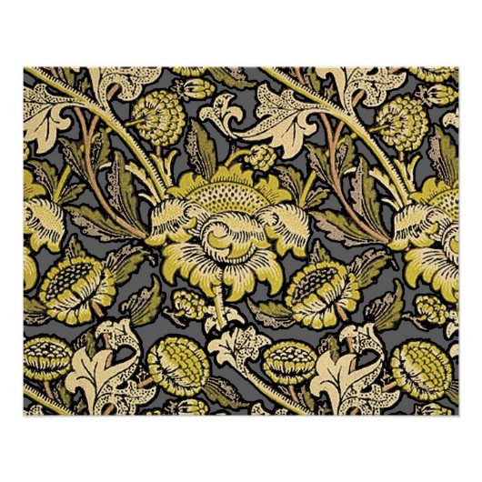 Poster William Morris Wey Fond d'écran Floral (Devant)