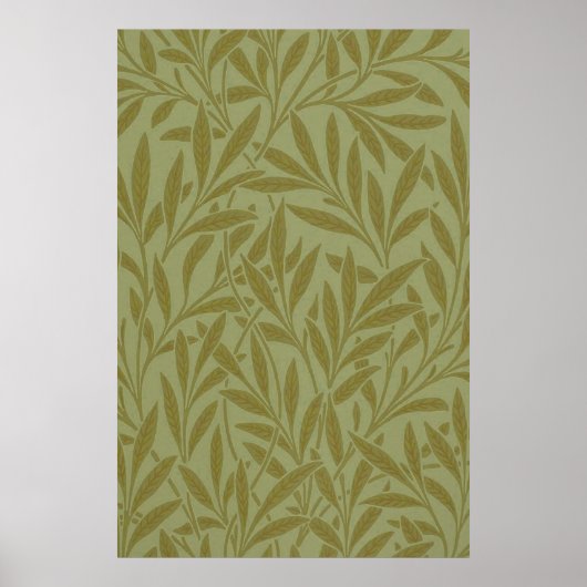 Poster William Morris Willow Antique feuille florale (Devant)