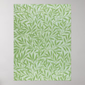Poster William Morris Willow Flower Classic Green (Devant)