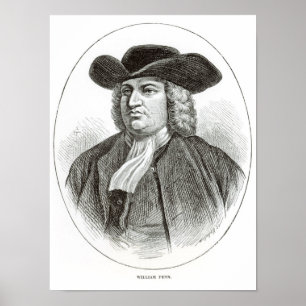 Poster William Penn gravé par Josiah Wood Whymper
