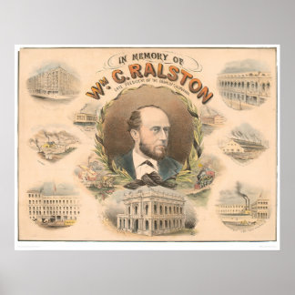 Poster William Ralston, président de la Bank of CA. (1384