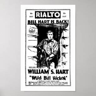 Poster William S. Hart muet western film vedette