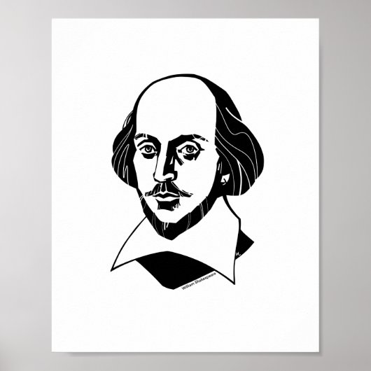 Poster William Shakespeare (Devant)