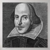 Poster William Shakespeare 1623 (Devant)