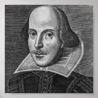 Poster William Shakespeare 1623