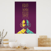 Poster William Shakespeare Citation : Certains Sont Nés G (Cuisine)