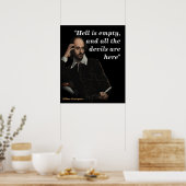 Poster William Shakespeare Citation Sur L'Enfer Et Les Di (Cuisine)