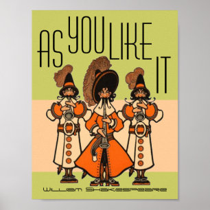 Poster William Shakespeare Comme Vous L'Aimez Moss Grn Po