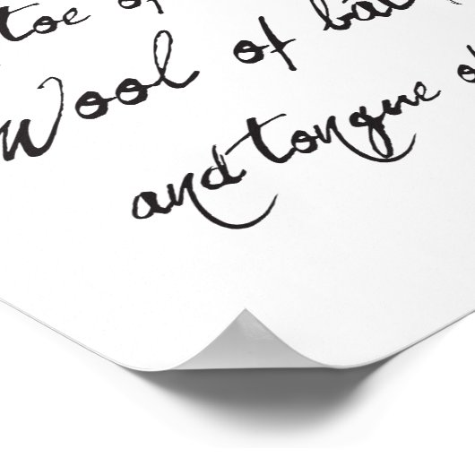 Poster William Shakespeare Macbeth Citation Éffrayante Ha (Coin)