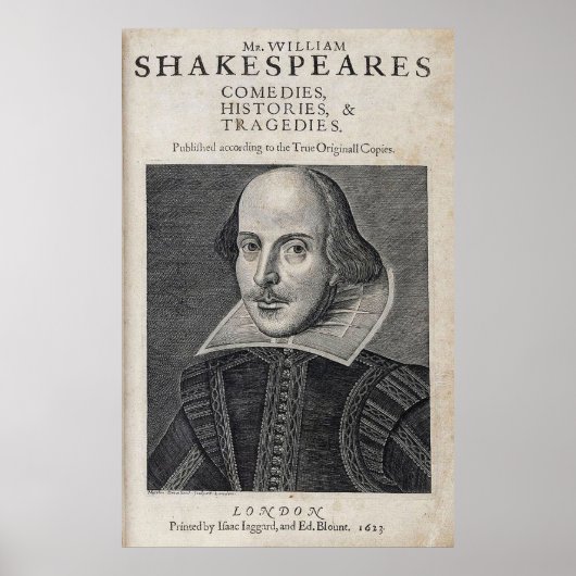 Poster William Shakespeare Portrait (Devant)