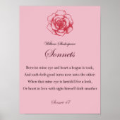 Poster William Shakespeare Sonnets quotation (Devant)