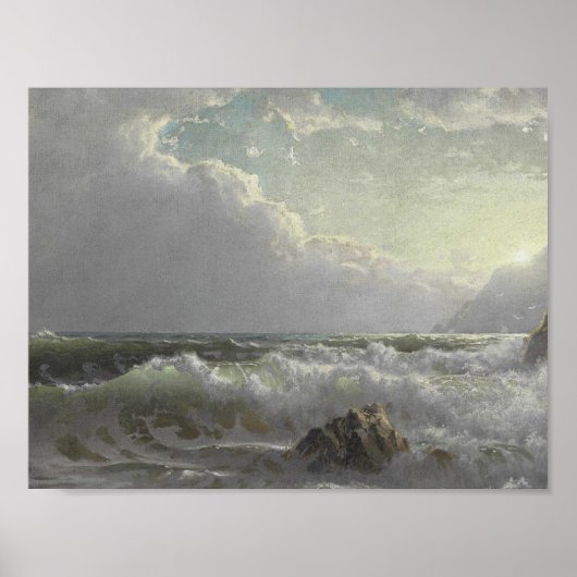 Poster William Trost Richards (1833-1905), Au large de la (Devant)