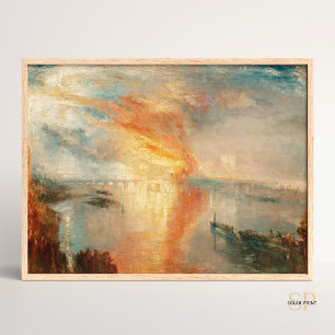 Poster William Turner Brûlage De La Chambre Parlement