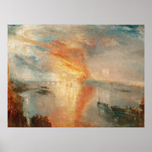 Poster William Turner Brûlage De La Chambre Parlement (Devant)