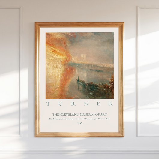 Poster William Turner Brûlent Maisons Lords Commons 1834
