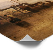Poster William Turner - Le Soleil couchant à travers la v (Coin)