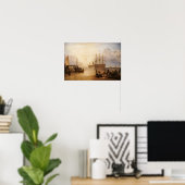 Poster William Turner - Le Soleil couchant à travers la v (Bureau à domicile)