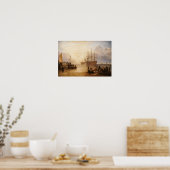 Poster William Turner - Le Soleil couchant à travers la v (Cuisine)