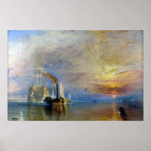 Poster William Turner - Le Temeraire en remorque (Devant)