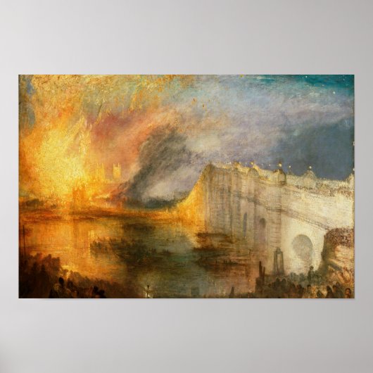 Poster William Turner - L'incendie du Parlement (Devant)