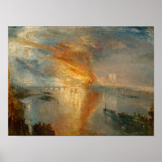 Poster William Turner - L'incendie du Parlement (Devant)