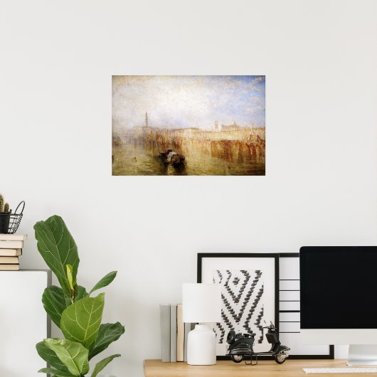 Poster William Turner - Venice Quay, Palais Ducal (Bureau à domicile)