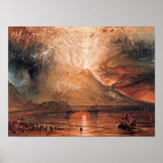 Poster William Turner - Vésuve en éruption (Devant)