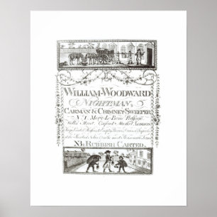 Poster William Woodward, Nightman, Carman et cheminée Swe